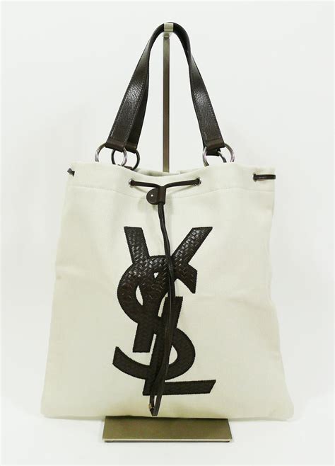 ysl coated canvas tote bag|YSL tote shopper.